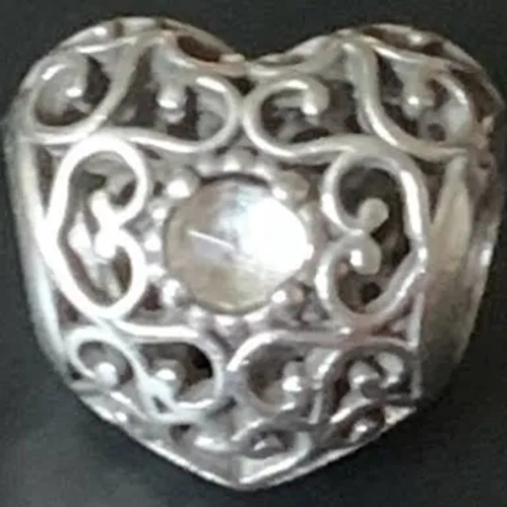 Pandora Silver Filigree Heart Bracelet Charm